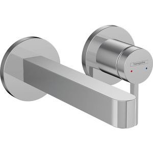 Afbouwdeel Finoris 2-gats wandmengkraan chroom sprong 169mm incl. push-open plug 1.1/4"