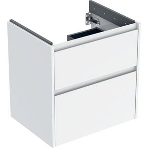 onderkast voor wastafel 2x la 59.5x60.6x44.6cm Breedte wastafel=65cm wit / gelakt zijdeglans