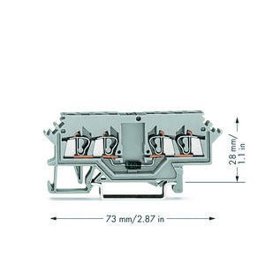 Moduleklem 4-draads+diode 1N4007 gri 280-623/281-411 VVE=100