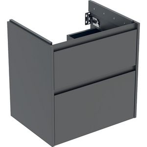 onderkast voor wastafel 2x la 59.5x60.6x44.6cm Breedte wastafel=65cm lava / gelakt zijdemat