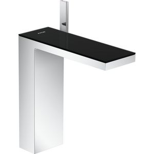 AXOR MyEdition 1-hendel wastafelmengkraan 230 met afvoerplug chroom/zwart glas