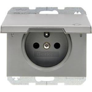 Wandcontactdoos penaarde kd steek berker K.1/K.5 edelstaal
