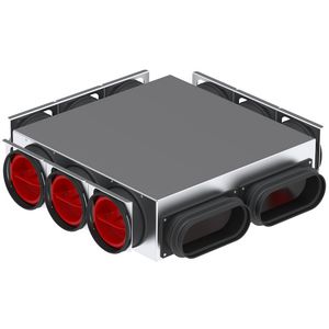 Luchtverdeelkast CT350-2xCK150-9x Ø90mm excl. o-ringen