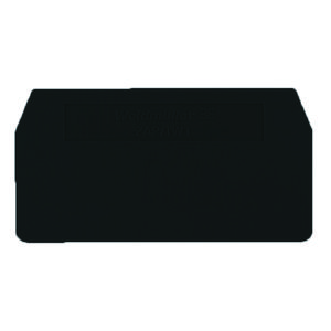Afsluit- eindplaat zwart h:59.5mm b:2mm V-0, VVE=50