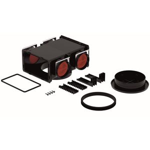 ComfoCube Flex luchtverdeelunit aansluitingen 1x Ø160mm + 4x Ø90mm