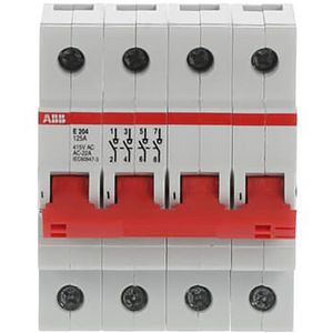 Aan-Uit schakelaar rood 4 P 125A