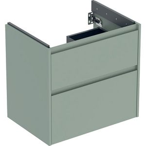 onderkast voor wastafel 2x la 64.4x60.6x44.6cm Breedte wastafel=70cm saliegroen / gelakt zijdemat