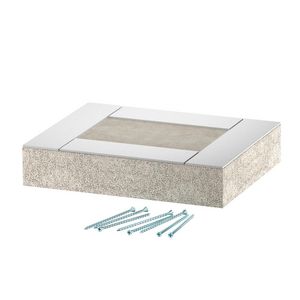 Eindstuk EI60 voor PLCD D060810 100x80 glasvezel grijs
