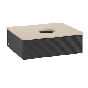 Wastafelonderkast Antao 600x190x500mm Black Matt Lacquer K07113PD
