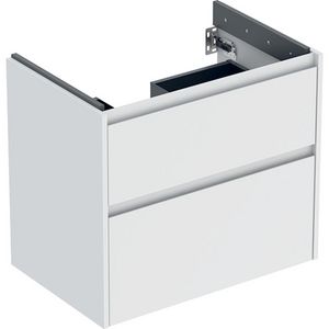 onderkast voor wastafel 2x la 69.3x60.6x44.6cm Breedte wastafel=75cm wit / gelakt zijdemat