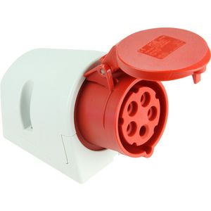 CEE wandcontactdoos 5P 16A 400V 6h IP44 rood VVE=5