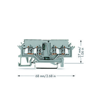 Moduleklem 4-draads testsch.lampen 279-620/281-408 VVE=100