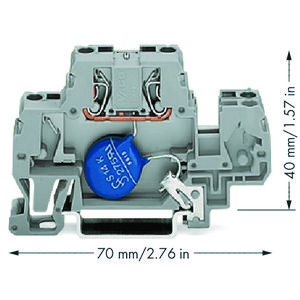 Moduleklem 2-etage varistor grijs VVE=25