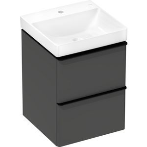 Badmeubel Xelu Q set DMG 480/475 2 lades fontein greep mat zwart