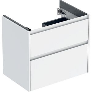 onderkast voor wastafel 2x la 69.3x60.6x44.6cm Breedte wastafel=75cm wit / gelakt zijdeglans
