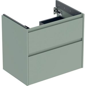 onderkast voor wastafel 2x la 69.3x60.6x44.6cm Breedte wastafel=75cm saliegroen / gelakt zijdemat