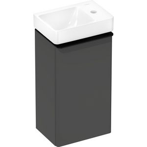 Badmeubel Xelu Q set Diamond Matt Grey 340/245 RE. greep mat zwart