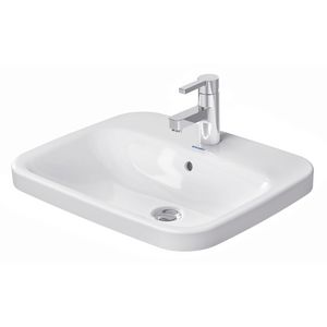 DURASTYLE #037456 inbouwwastafel 560mm wit met kraangat met overloop