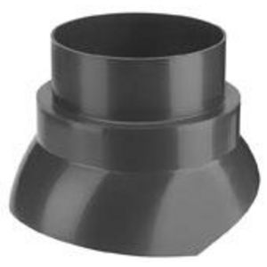 Scharnierkap PP F140 zwart tbv buis Ø125mm