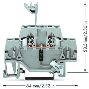 Moduleklem 2-etage +directe afleider 280-502/281-602 VVE=50