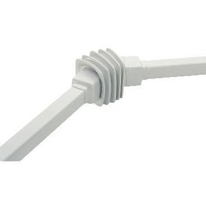 Articulated tube joint square 50mm cast steel RAL7040. S3CM
