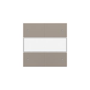 Afwerkingsset 4-voudige pot.vrij knop 24V Led/tekst bronze