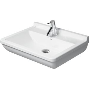 STARCK 3 #030065 wastafel 650mm wit met kraangat met overloop