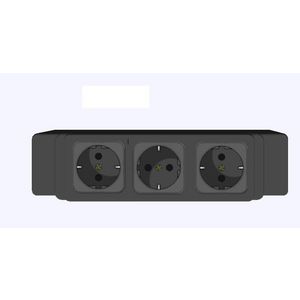 Contactdooscombinatie Netbox 3x230v 2,5mm² GST18 zwart