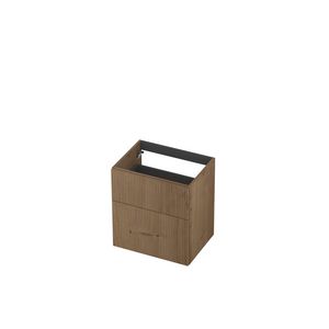 Onderkast 2L a-sym fineer gefreesd tbv greep 60cm ash grey