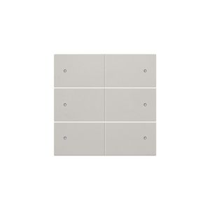 Afwerkingsset 6-voudige pot.vrij knop 24V Led l.grey