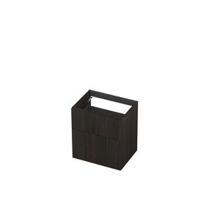 Onderkast 2L a-sym fineer gefreesd tbv greep 60cm matt intens black