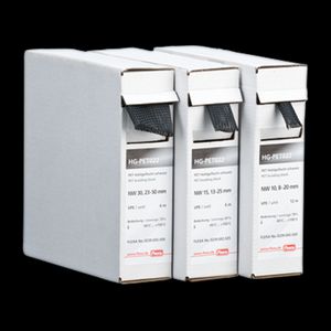 Doos a 12m. Gevlochten beschermslang Ø10mm zwart