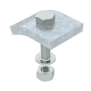 Klemhoek met zeskantschroef h=10mm 60x50 staal zinkt VVE=10