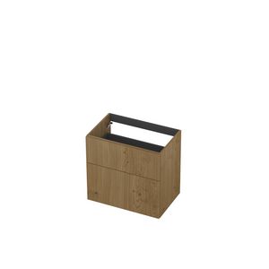 Onderkast 2L a-sym fineer gefreesd tbv greep 70cm natur