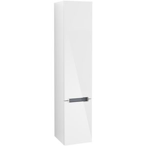 Subway 2.0 hoge badkast 350x1650x370mm wit hggl. 2xdeur LI