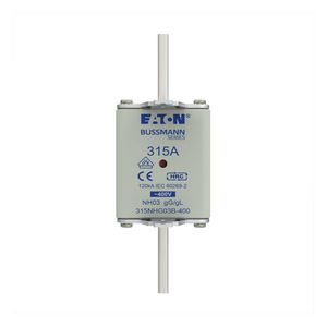 Zekering laagsp. 315A AC 400V NH03 gL/gG dubbele mel VVE=3
