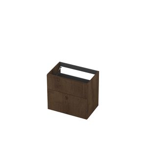 Onderkast 2L a-sym fineer gefreesd tbv greep 70cm chocolate