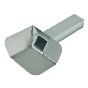 Hoekkiezelbak links aluminium 60x100mm 45° L=600mm