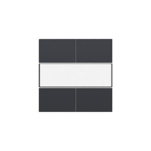 Afwerkingsset 4-voudige pot.vrij knop 24V tekstveld anthraci