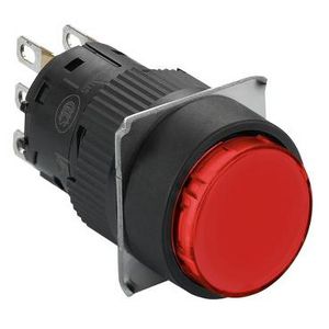 Drukknop Rond Verlicht 16mm Verzonken terugv 24V 1