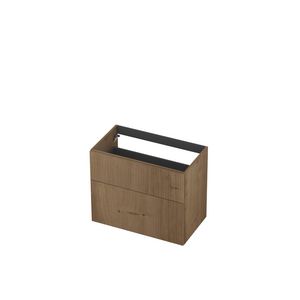 Onderkast 2L a-sym fineer gefreesd tbv greep 80cm ash grey