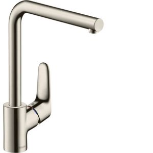 Keukenmengkraan 280 Focus met rechte hoge uitloop rvs look 31817800