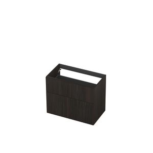 Onderkast 2L a-sym fineer gefreesd tbv greep 80cm matt intens black