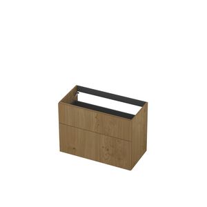 Onderkast 2L a-sym fineer gefreesd tbv greep 90cm natur