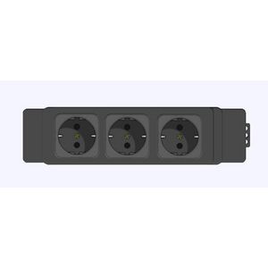 Contactdooscombinatie Netbox 3x230v GST18/3 in/out zwart