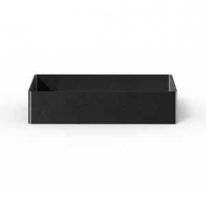 Opzetwaskom Metallic Rectangle 55x38x12cm brushed gun metal