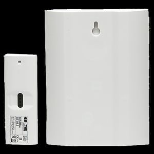 Draadloze gong incl. beldrukker/zender met flits 500m.