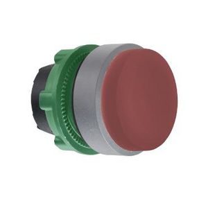 red projecting pushbutton head colour plated grey