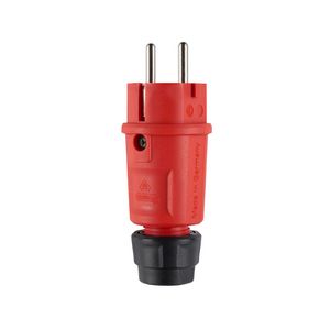Geaarde stekker Hightech SCHUKO Elamid IP54 rood VVE=10