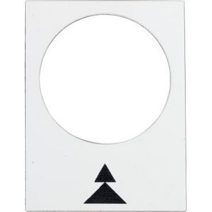 Houder 30x40mm + etiket 8x27mm Wit symbool XB4/XB5 VVE=10
